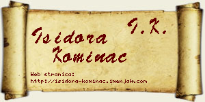 Isidora Kominac vizit kartica